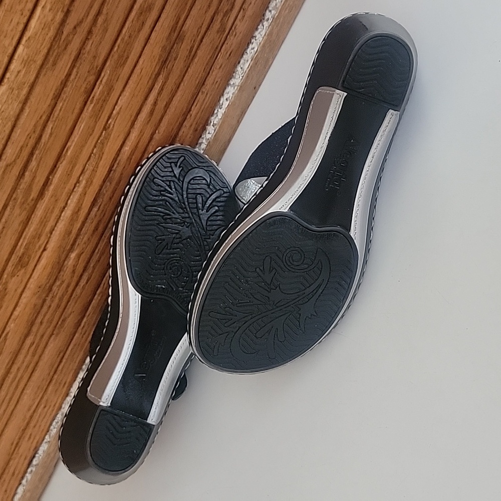 Alegria Elegant Black Women's Sandals Shoes 36 6 6.5 Leather - Picture 7 of 10